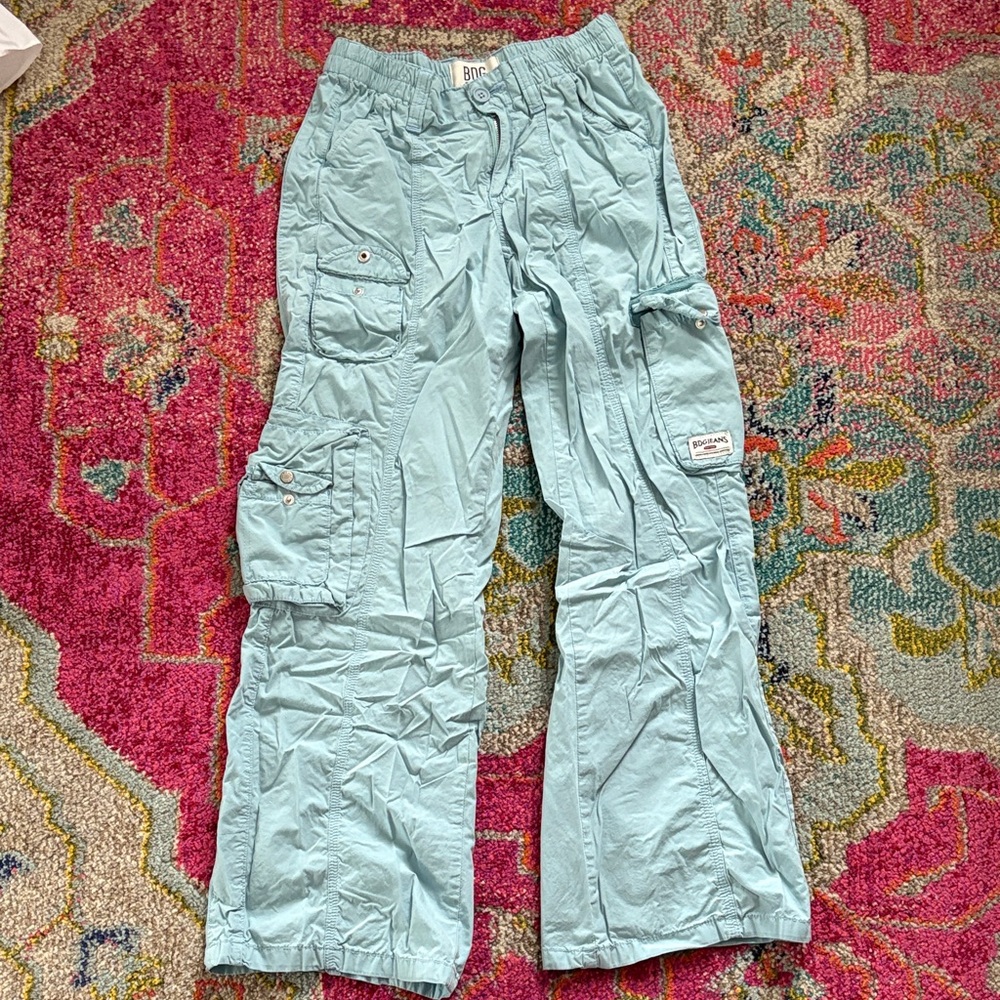 BDG Light Blue Straight Leg Cargo Pants